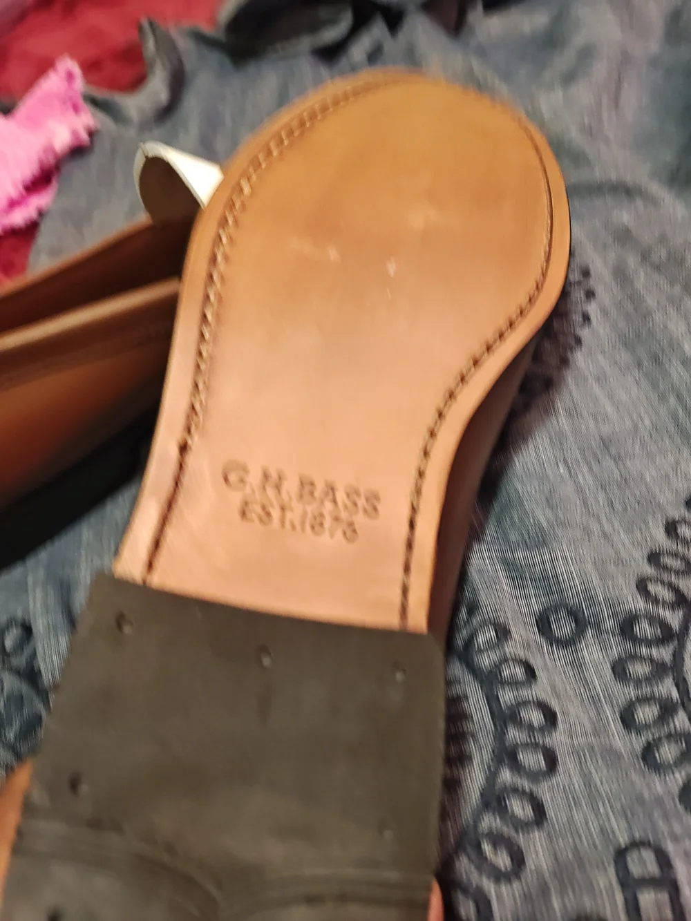 G.H. Bass & Co. Two-Tone Brown and White Penny Loafers 14